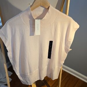 NWT Banana Republic Merino Wool Light Pink Cap Sleeve Layering Top